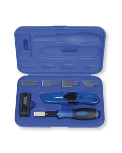 COFFRET RACLOIR ET LAMES AVEC CUTTERR 27 PIECES