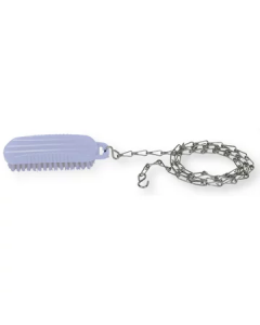 CHAINE INOX 1 M AVEC  2 CROCHERTS EN S POUR ATTACHE BROSSE A ONGLES 