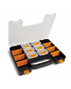 VALISE TYPE ORGANIZER AVEC 6 BACS DE RANGEMNET AMOVIBLES ET SEPARATEURS REGLABLES