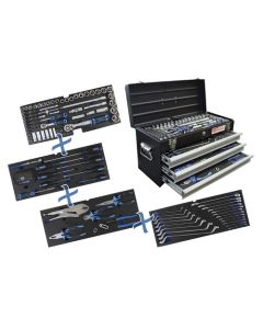 CAISSE 3 TIROIRS  À OUTILS - 143 OUTILS