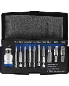 JEU DE 11 EMBOUTS TORX T10-T55