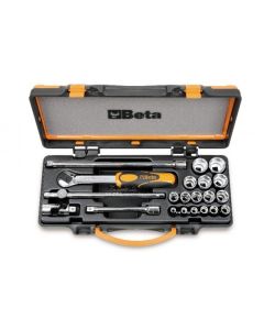 COFFRET METALLIQUE COMPRENANT 1 CLIQUETS AVEC 16 DOUILLES 6PANS ET 4 ACCESSOIRES