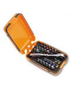 JEU DE 25 EMBOUTS POUR VISSEUSES 1 PORTE-DOUILLES ET 1 CLIQUET REVERSIBLE