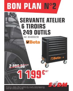 SERVANTE ATELIER 6 TIROIRS 249 OUTILS BETA
